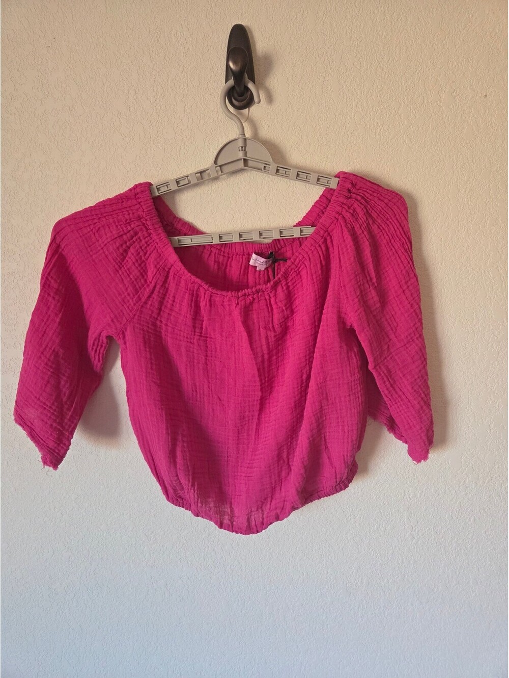 Michael Stars Isabel Convertible Top Double Gauze Pitaya Medium